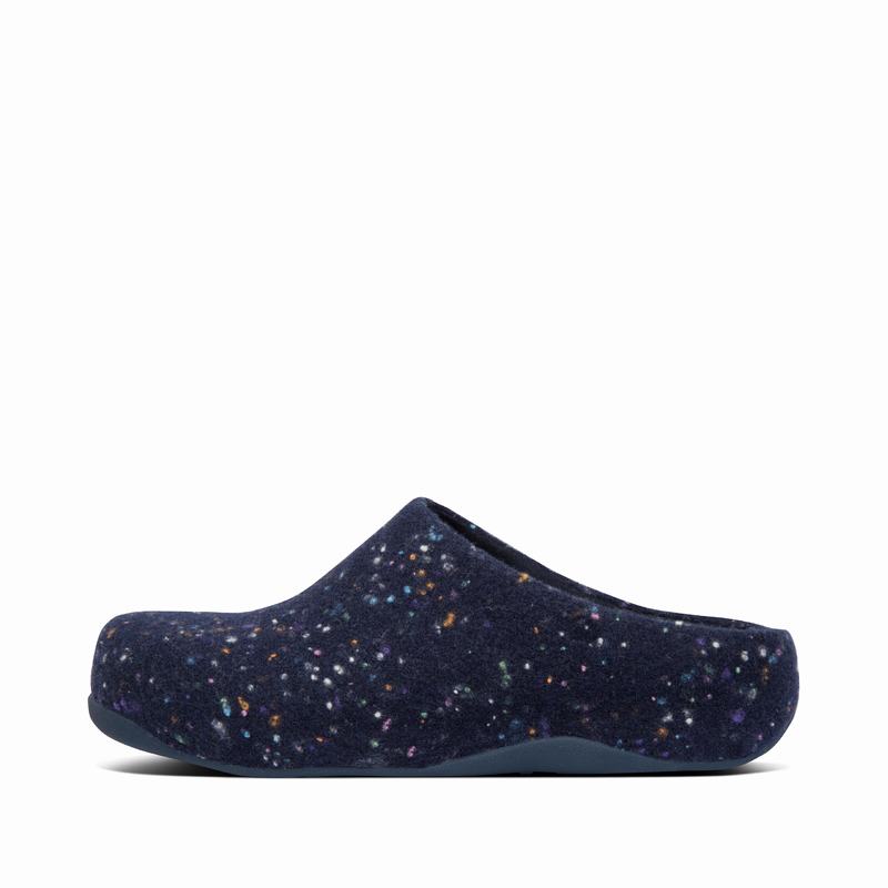 FitFlop Shuv Wool Navy - FitFlop Clogs Damen Sale [TQCR-18460]